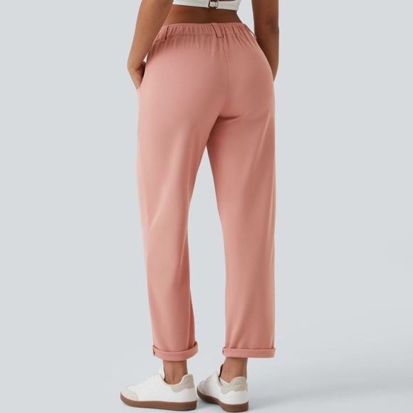 Halara NWT Mid Rise Zipper Pocket Waffle Casual Pants Size Large - Picture 3 of 9